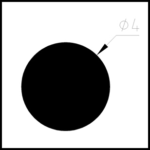 Carbon Fibre solid rod 1000mm x 4.00mm dia ea (TS2505)